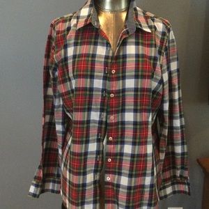 Izod Plaid Blouse